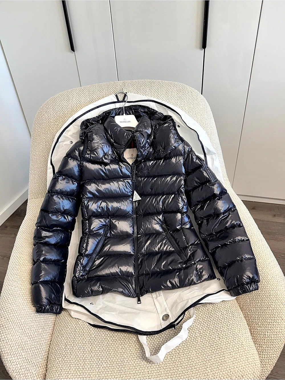 Moncler Bady Down Jacket Puffer in Black Size 1